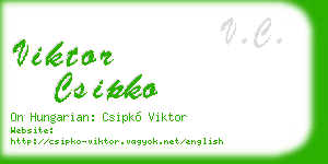viktor csipko business card